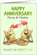 Happy Anniversary Make The Perfect Pear Custom With Name card
