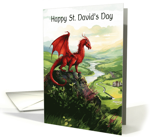 Red Dragon On The Mountain Happy David's Day card (1813664)
