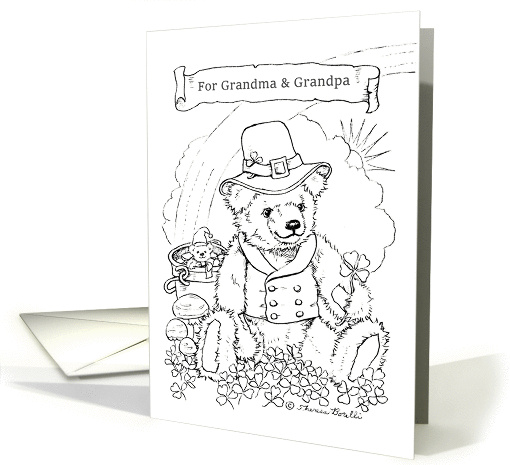 Grandma & Grandpa Kids' Coloring St. Patrick's Day card... (1363922)