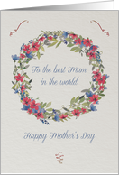 Mother’s Day - Lovely Floral Wreath Design card