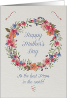 Mother’s Day - Lovely Floral Wreath Design card