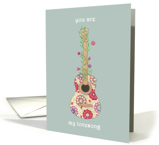 You Are My Lovesong Flowered Guitar card (1372284)