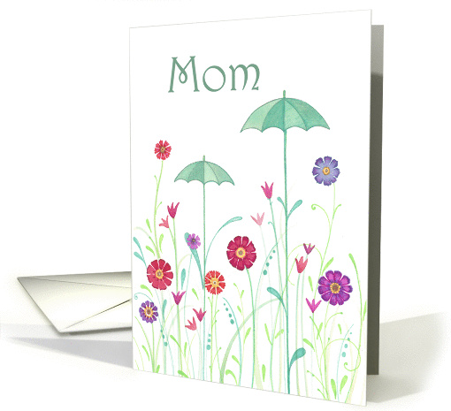 For Mom on Mother's Day- Whimsical Umbrellas Growing in... (1373040)