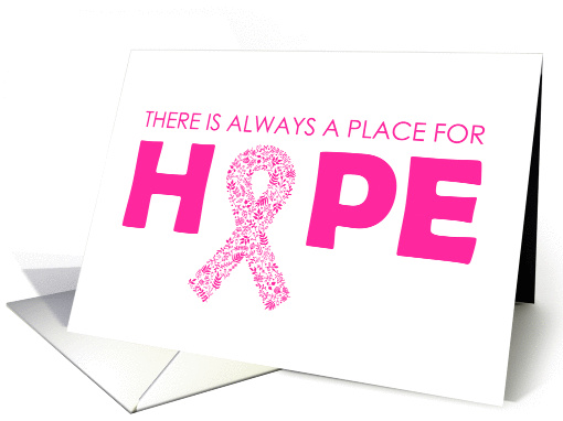 Encouragement getwell card with pink ribbon for your... (1426702)