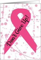 Pink ribbon card for your fight with cancer card