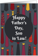 Happy Father’s Day, Son in Law! card with funny ties card