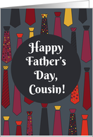 Happy Father’s Day, Cousin! card with funny ties card