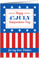 Happy 4th of July for my dear Partner card