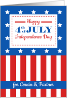 Happy 4th of July for a dear Cousin and Partner card