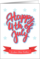 Happy 4th of July lettering for a Step Father card