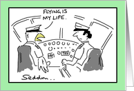 Congratulations on Earning Your Wings Funny Bird Pilot Comic Cartoon card