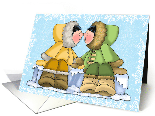Heartwarming Arctic Couple card (1386972)