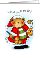 Let’s Go Jingling with a Santa Bear card