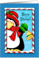 Ring in the Season with a Holiday Penguin card