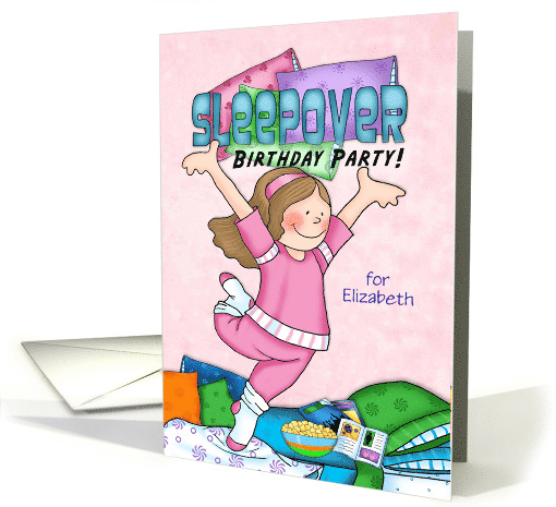 Jump for Joy and Let's Have a Birthday Sleepover Party card (1388370)