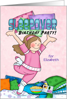 Jump for Joy and Let’s Have a Birthday Sleepover Party card