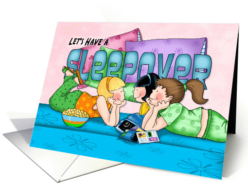 Chitchat, Dancing and Not Much Slumbering Sleepover card (1388468)