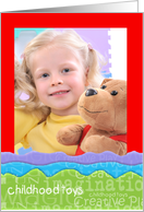 Happy Birthday Joys and Childhood Toys Photo Card