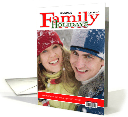 Family Holidays Mock Magazine Cover Photo card (1389484)