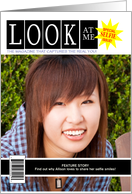 Look at Your Selfie Mock Magazine Cover Photo Card