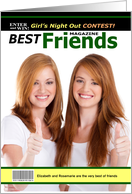 We’re Best Friends Mock Magazine Cover Photo Card