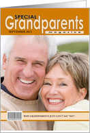 Special Grandparents Mock Magazine Cover Photo Card