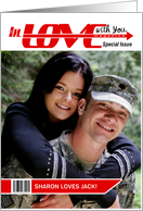 In Love Mock Magazine Cover Photo Card