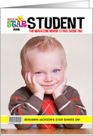 Star Student Mock Magazine Cover Photo Card