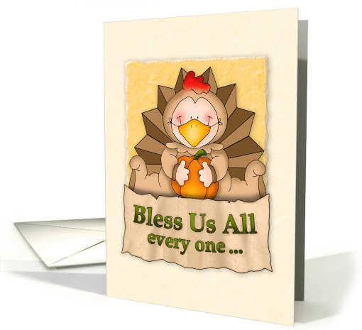 Thanksgiving Baby Turkey Blessings card (1398356)