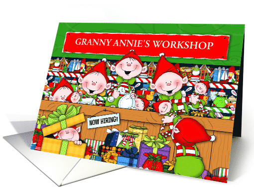 Busy in the Workshop Elves Personalized Greeting card (1404284)