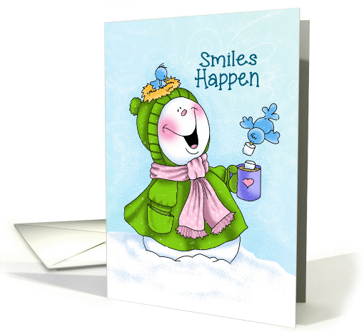 Smiles Happen Snowman card (1415530)