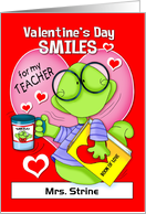 Smiles for Teacher Valentine card