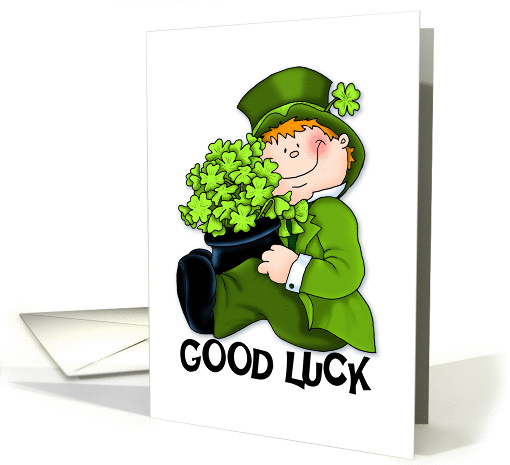 St. Patrick's Day Good Luck Shamrocks card (1419174)