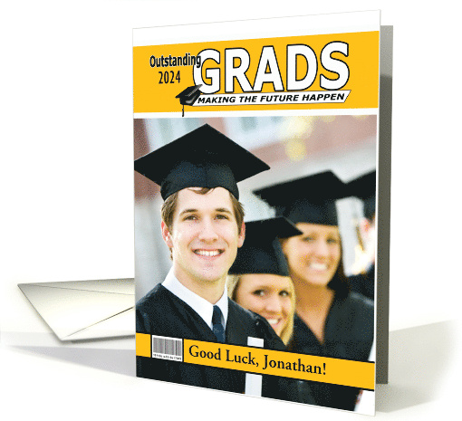 Outstanding Grads Mock Magazine Cover card (1430366)
