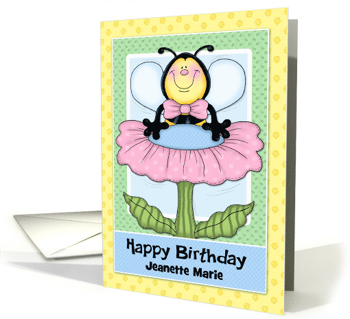 Personalized Happy Birthday Bee card (1430710)