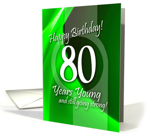 80th Happy Birthday Milestone card (1449092)