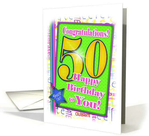 50th Happy Birthday Milestone card (1449112)