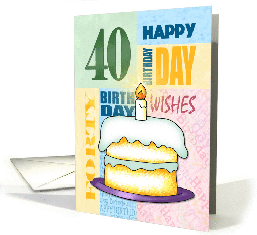 40th Happy Birthday Milestone card (1449122)