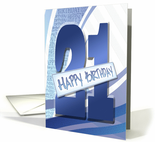 21st Happy Birthday Milestone card (1449134)