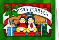 Happy Penguins Holiday card