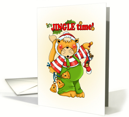 Jingle Time Christmas Kitty card (1454130)