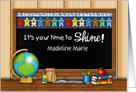 Time to Shine at School Personalized card
