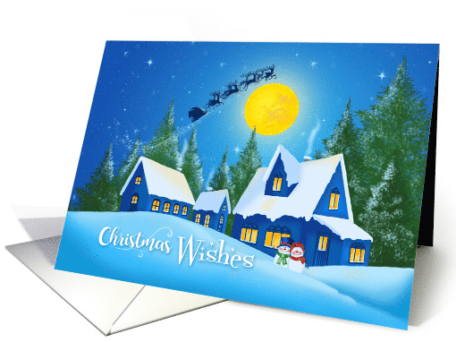 Christmas Wishes Snow Scene card (1546902)
