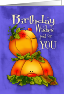 Birthday Wishes Pumpkins card