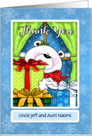 Personalized Thank You Holiday Bear card