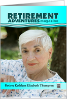 Retirement Mock Magazine Cover Photo card