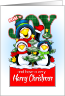 Share the Joy Christmas Penguins card