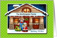 Holiday Home Carol Mice Personalize card