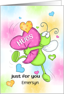 Thinking of You Bug Hugs Customized card