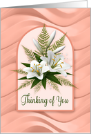 Thinking of You Peach Flower card